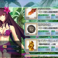水着イベントのアイテム交換で英雄の証と世界樹の種は最高30個交換可能！真水と食料集め、原始林と浜辺どっちに行くべき？